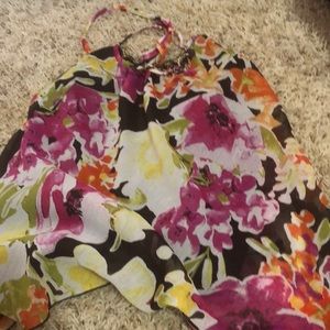 IZ bohemian and dressy shirt with halter neck in great condition size medium